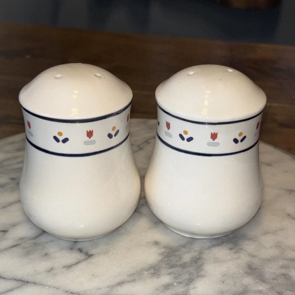 VTG 1983 JCPenney 80s Country Borders Salt Pepper Shakers Japan‎ Cottage Core